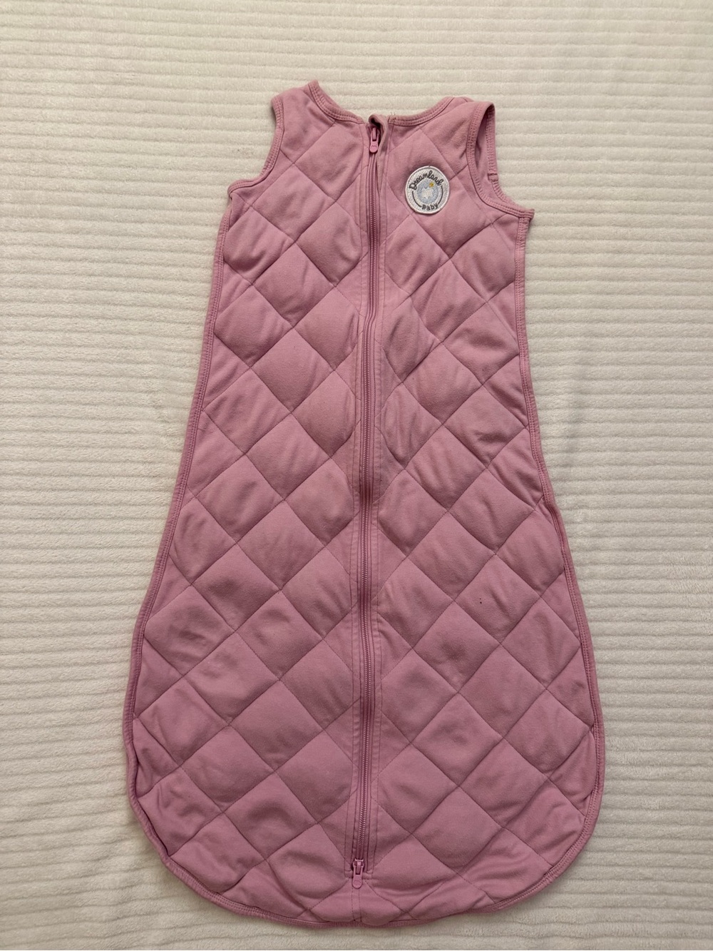 Dreamland Quilted Pink Sleeveless Baby Sleep Sack with Front Zip